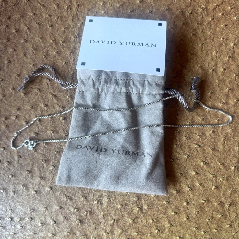 David Yurman Unisex 1.7mm Silver Box Chain Necklace